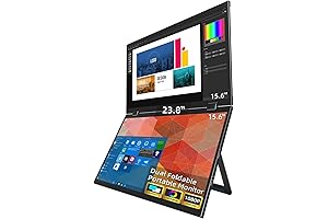 Collapsable Triple Screen 15.6" Portable Monitor for Enhanced Workspace