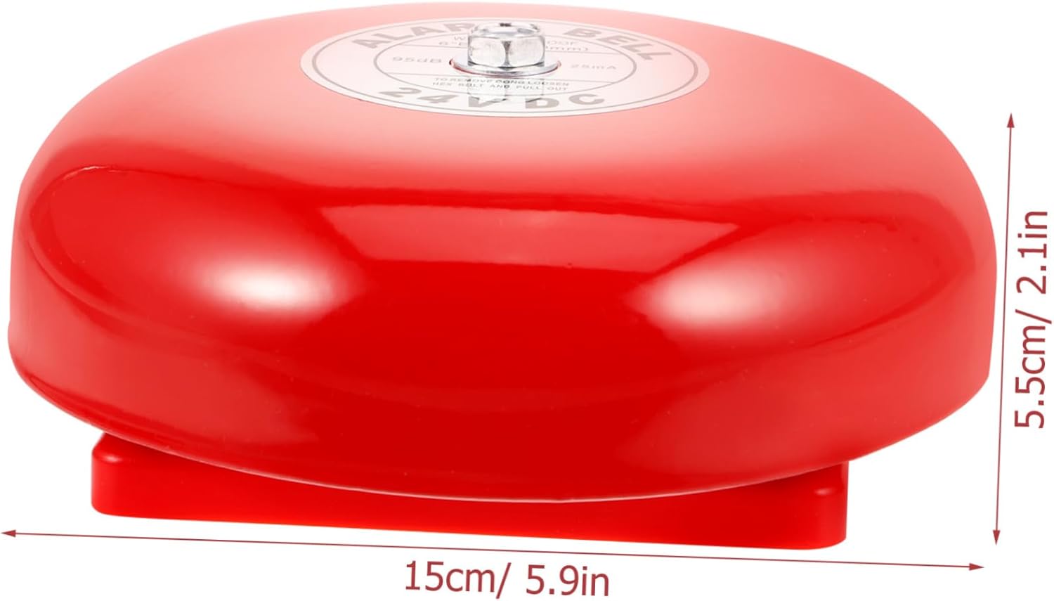 Tofficu 24V Electric Security Bell Loud Ringing Sound Multi-Purpose Security Alarm Bell for Home Factory and School Emergency Notification System
