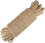 Ideal jardin Cuerda de Yute para Jardin-Bricolaje-Rollo Cuerda Manualidades-Rascador-Cuerda De Sisal(6mm x 10 Metros)