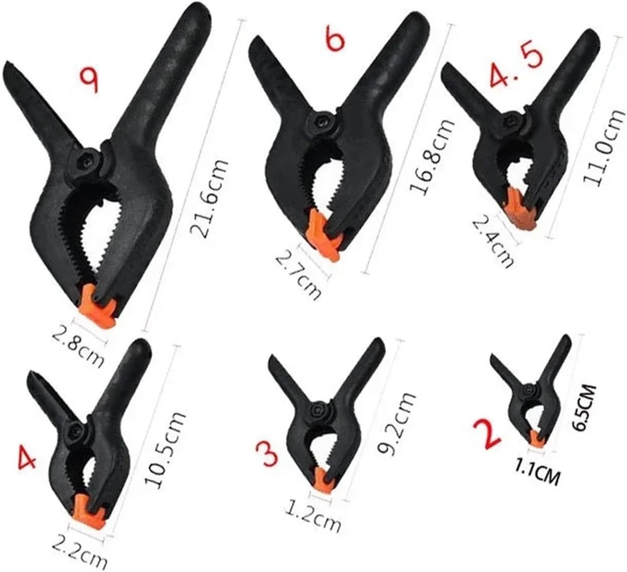 Nylon Spring Clamps Woodworking Spring ClampsTools Plastic Nylon Toggle Clamp For Woodwork Spring Clip Photo Studio For Home Use(4-inch)