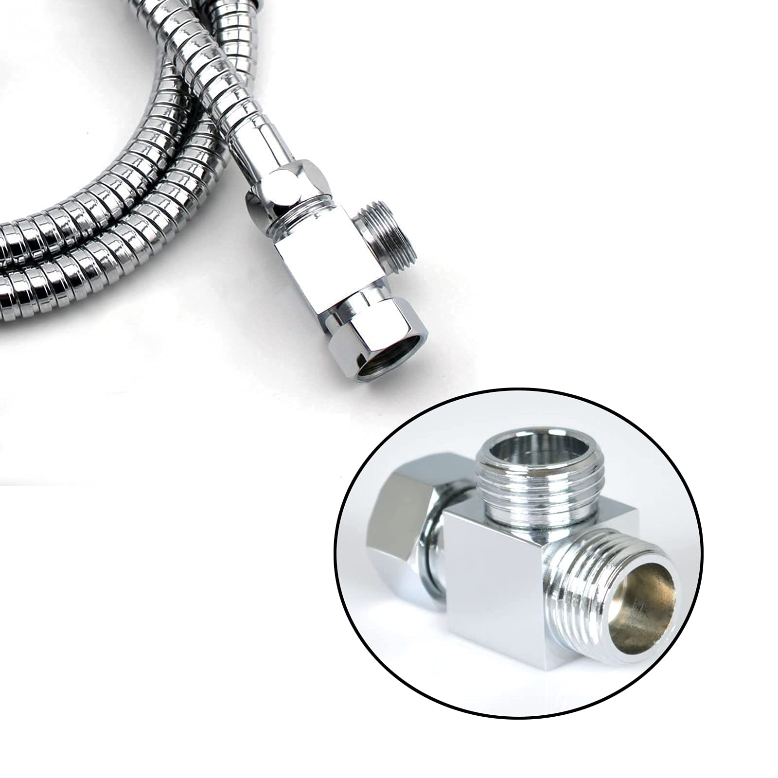 Adattatore A T Per Doccia - Valvola Di Deviazione Cromata Per Doccette E Rubinetteria - Foto 10