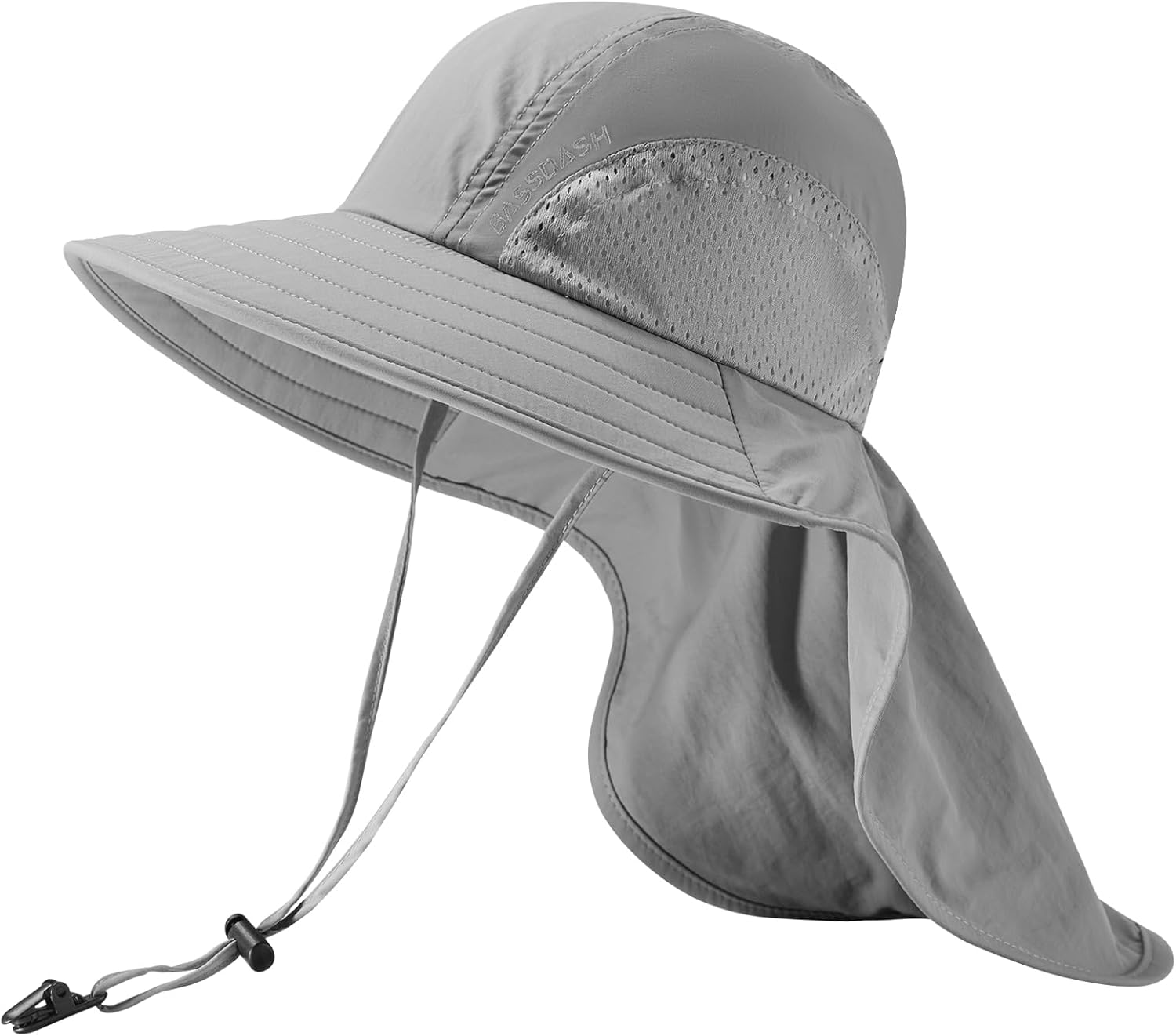 BASSDASH Kids UPF 50+ Wide Brim Sun Hat with Neck Flap Lightweight Cooling Performance Toddler Girls Boys Outdoor Play Hats