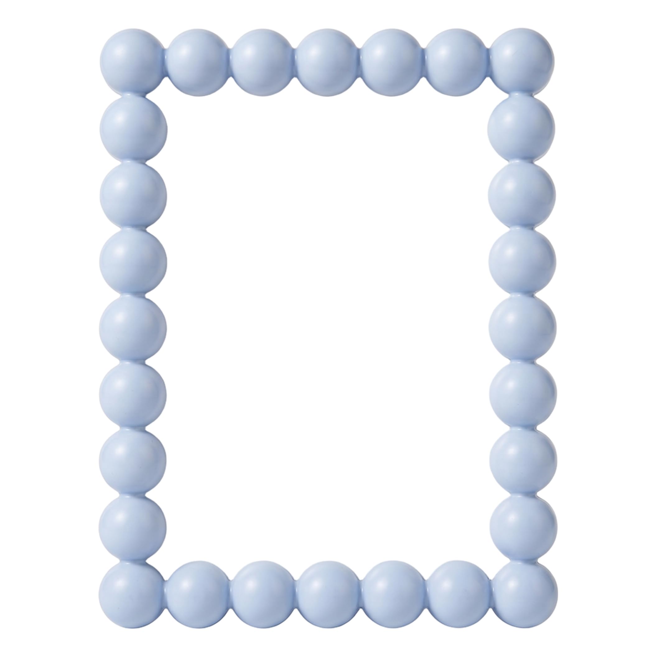 Cute Picture Frames, Funky Picture Frames With Unique Beaded Border Design, Desk & Wall Mountable, Fits 4x6 Inch Photos - Blue ;1