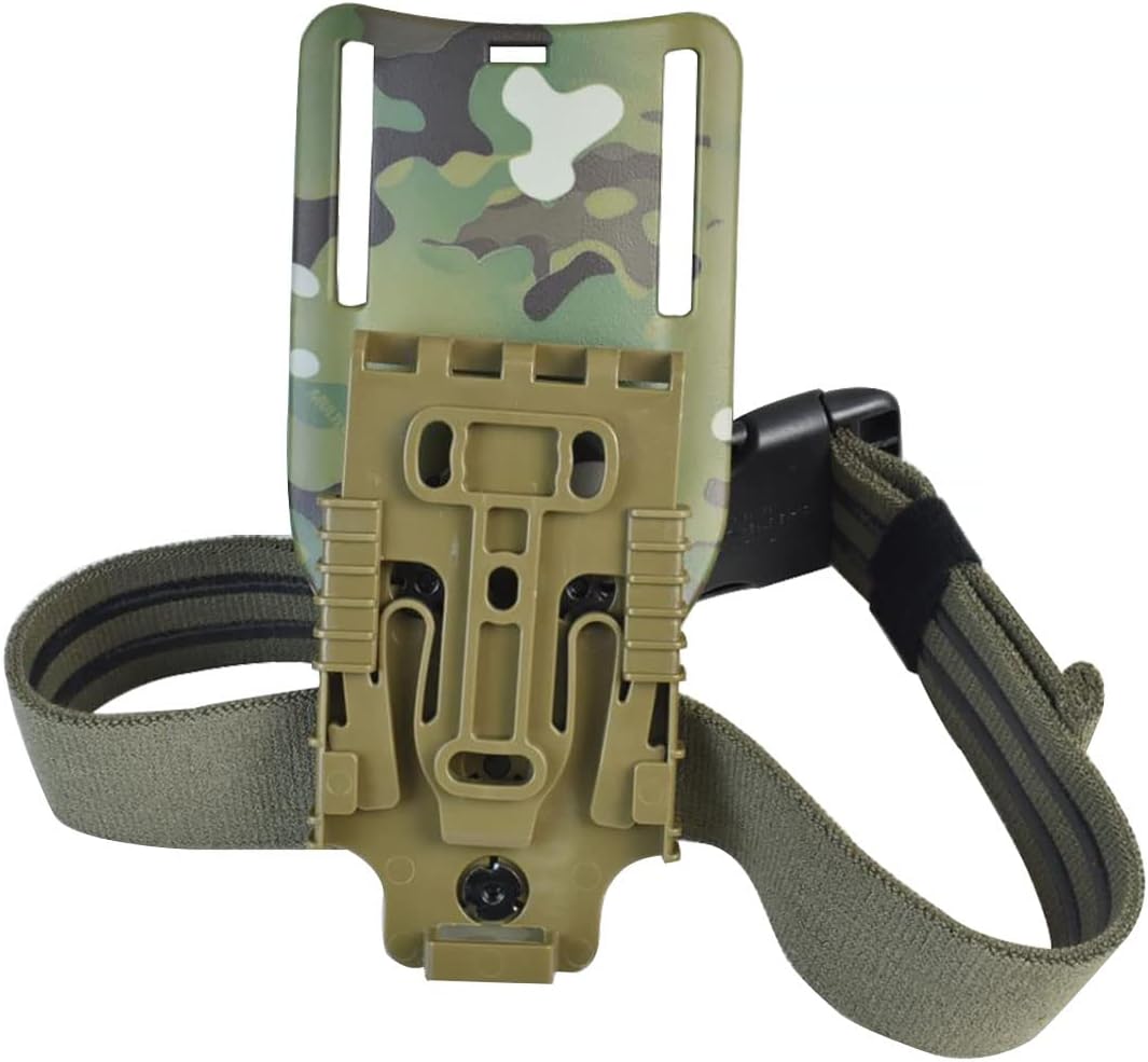 Mid Ride Belt Loop Adapter Mid Ride Hanger with Duty Receiver Mount and Tactical Leg Strap Thigh Belt for Duty Holsters and Accessories