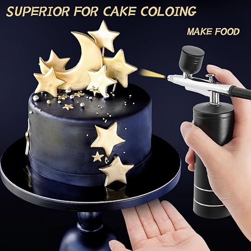 Miniatura 2 de Kit de aerógrafo inalámbrico recargable con compresor, juegos de cepillos de aire portátiles, manejo automático para pintura de modelos, uñas,