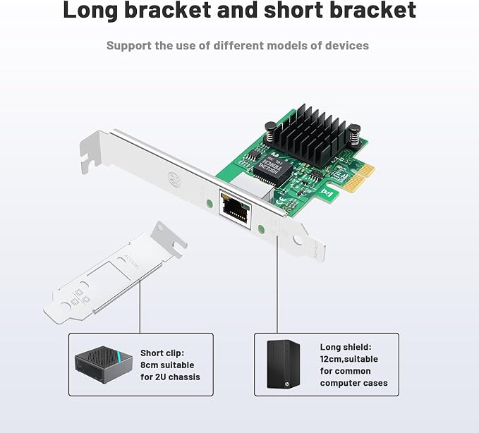 Tarjeta de Red con Chip Intel I226-V, 2.5G, 1 Puerto RJ45 miniatura 4