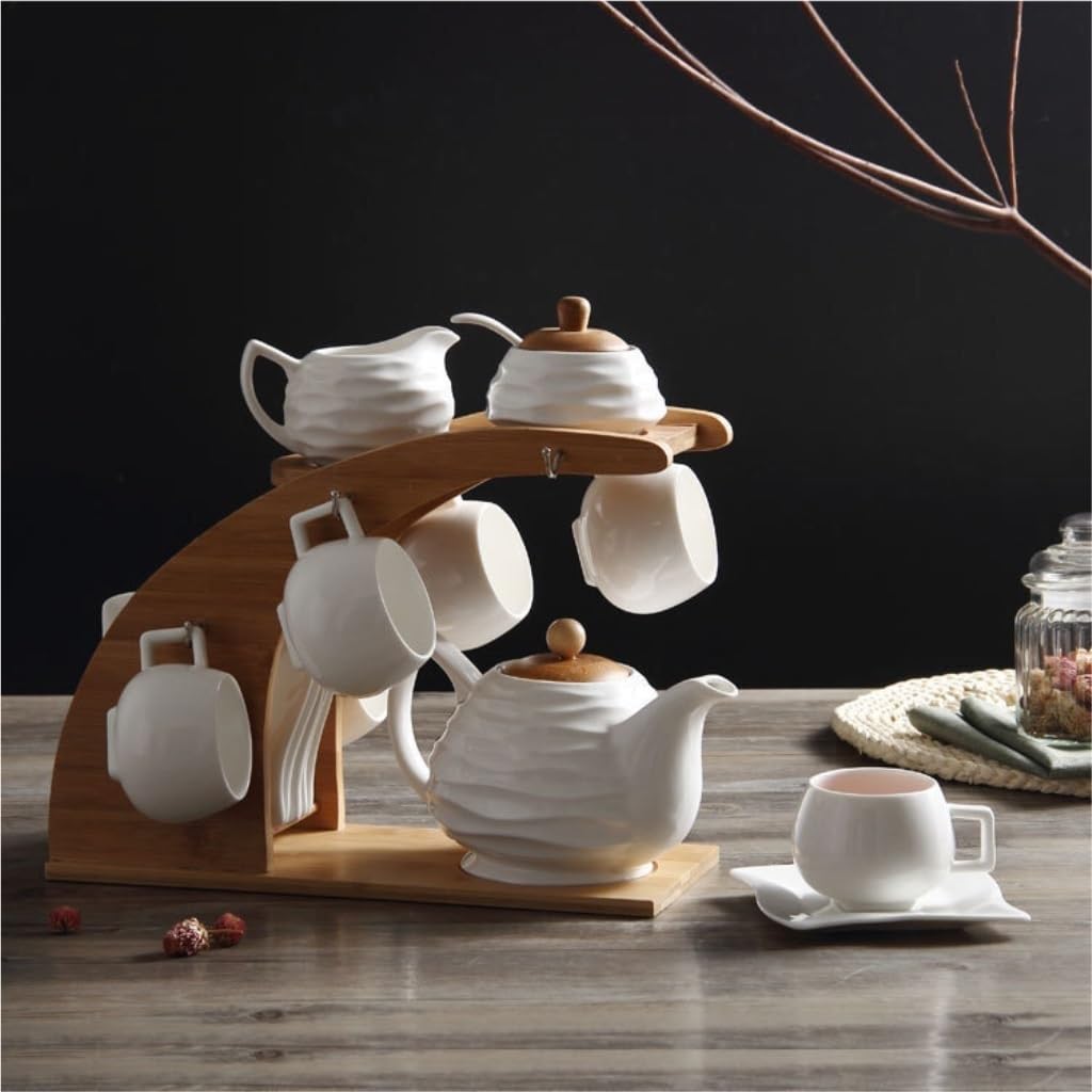 Filiżanki do kawy, Ślubny zestaw do kawy Ceramika Pure White Minimalistyczny podwieczorku Filiżanka herbaty