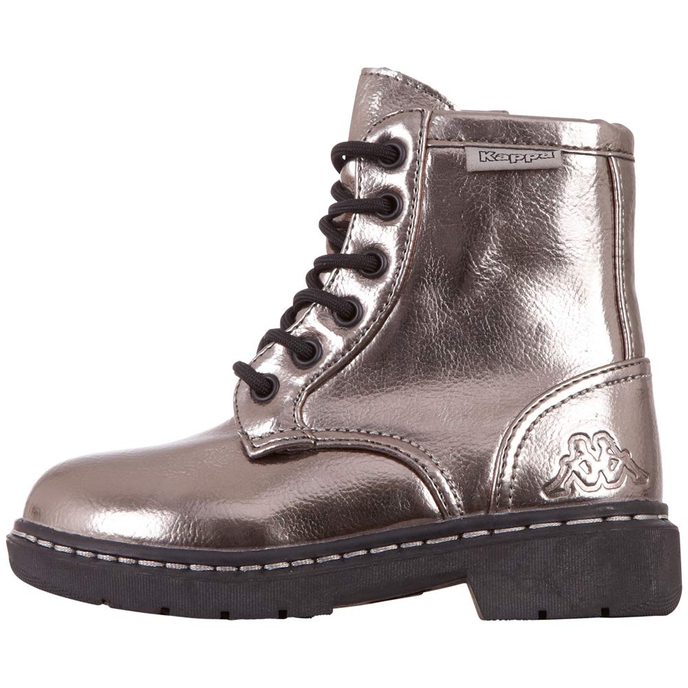 Kappa Unisex Children's Deenish Shine Kids Trainers, 1511 Silver Black, 12.5 UK Child