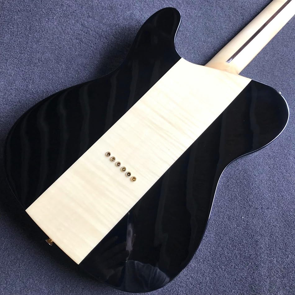 Chitarra elettrica all-in-one gialla personalizzata con tastiera in acero e hardware dorato - Guitarra Electrica professionale