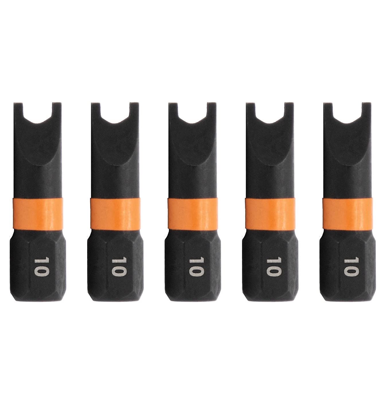 Spanner #10 Impact Driver Bit - Railer Snake Eye #10 S2 Steel 1 Inch Spanner Insert Bits (5 Pack)