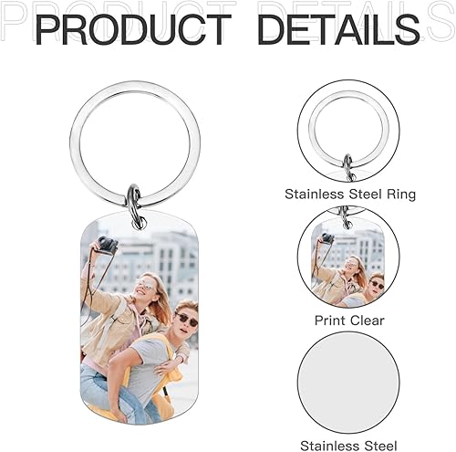 Miniatura 5 de Llavero personalizado con foto personalizadatextoetiqueta de perro, decoraciones personalizadas, regalos de Navidad