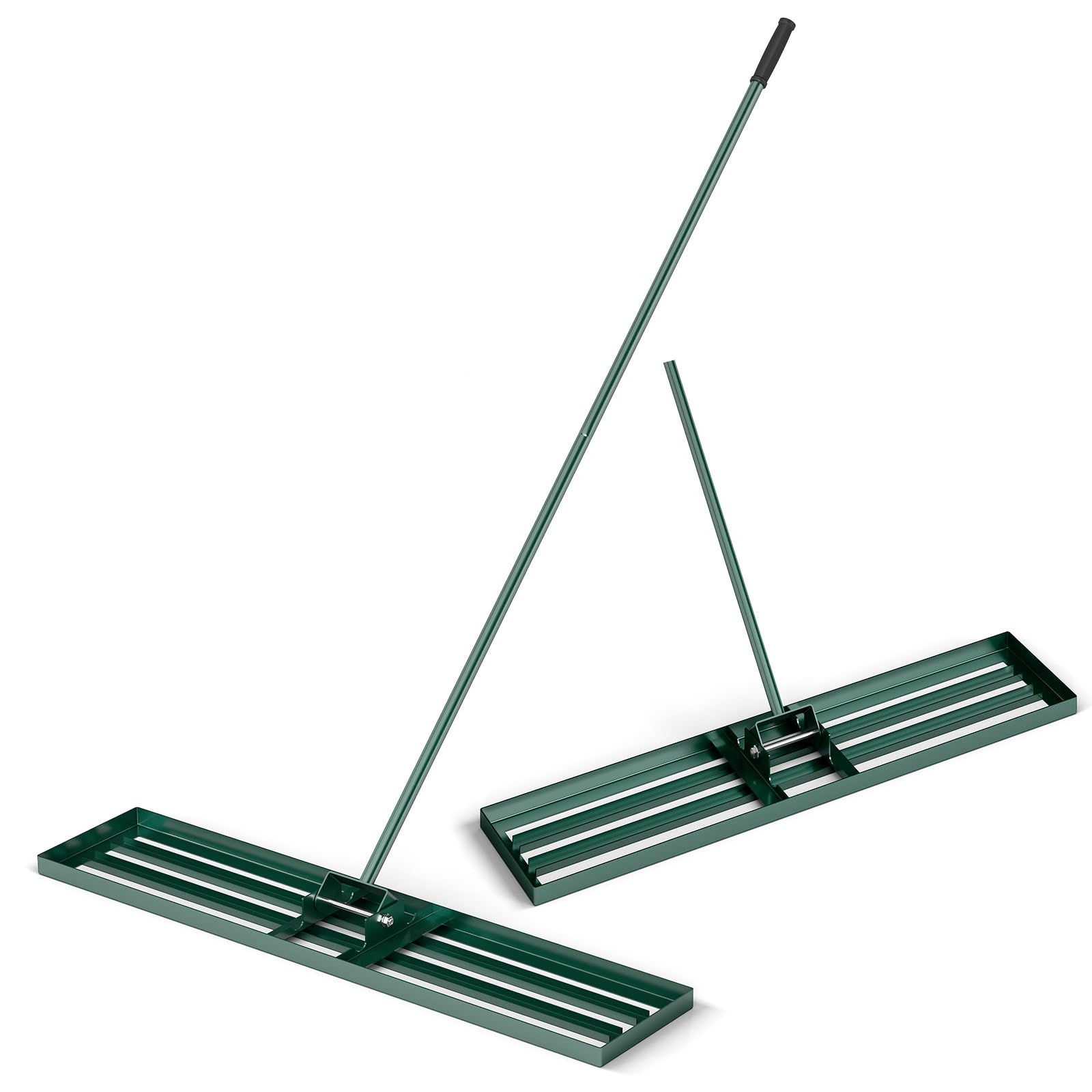 Grabie wyrównujące trawnik, 30/36/42 x 10 cm, wyrównywacz trawnika z ergonomicznym uchwytem 77 cm, wytrzymałe grabie do wyrównywania gleby w ogrodzie, na polu golfowym i w gospodarstwie (36
