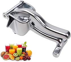 Heavy Duty Single Press Lemon Squeezer, Hand Squeezer, Aluminum Alloy Lemon Squeezer, Manual Citrus Press Juicer, Lemon Juice, Orange Juice, Apple Juice (Wide handle)