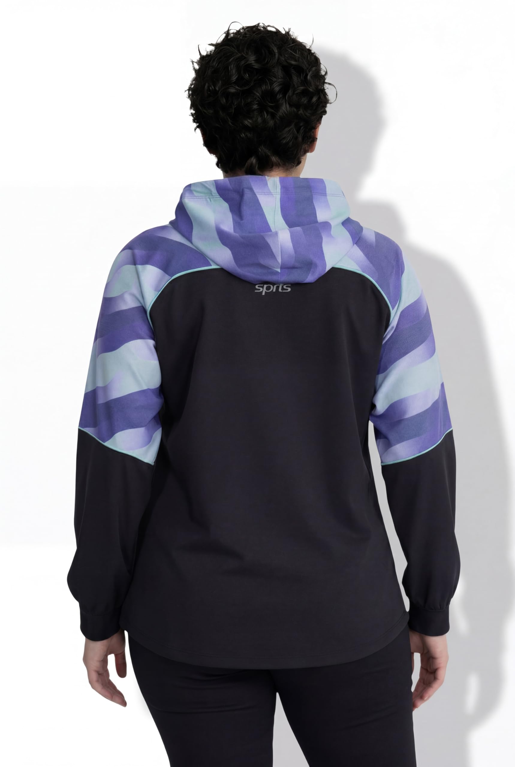 Ulla Popken Femme Grandes Tailles Veste Technique légère, Protection Anti-UV FPS 50+, Capuche et Passe-Pouces 848574