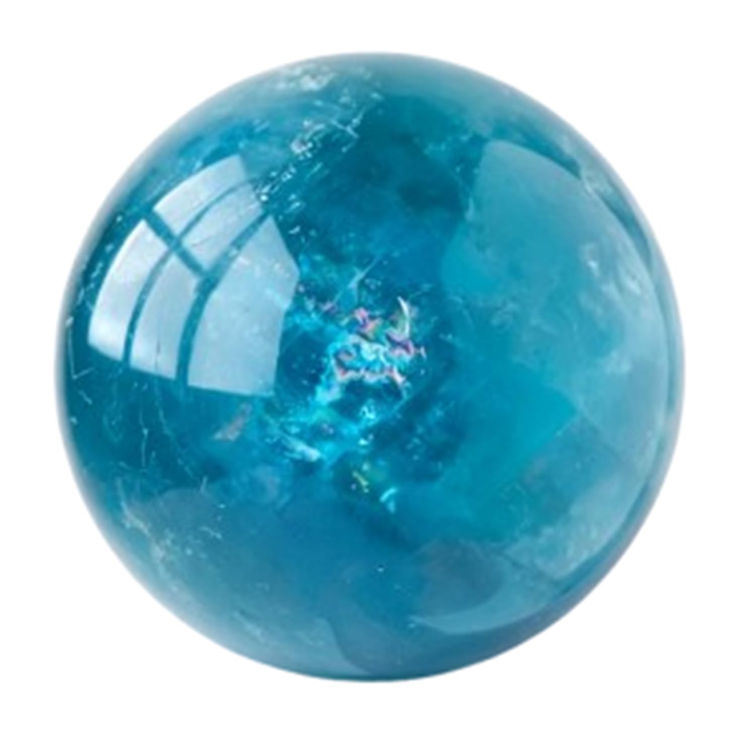 NHDVDVAV Blue Fluorite Sphere Ball with Wood Stand,Natural Crystal Quartz Ball Ornaments,Crystal Gemstone Sphere Sculpture Home Office Decoration,40~50mm