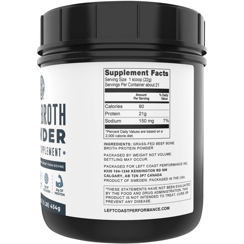Bone Broth Protein Powder Grass Fed Beef Unflavored. Rich in Collagen