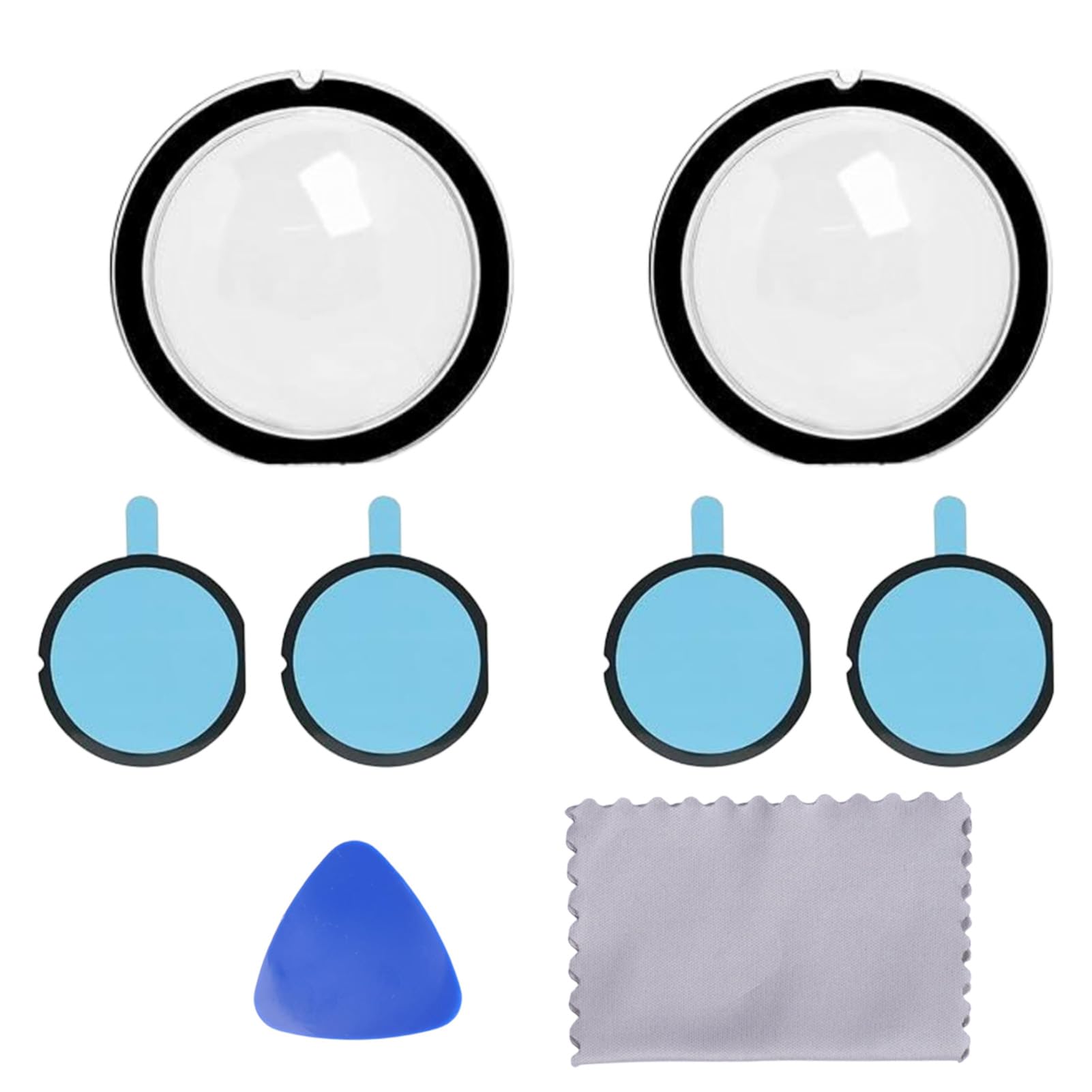 Protezione per Obiettivo per X3, Protezioni Lenti Premium, Dual Lens Guards Durevoli e Trasparenti, Anti-Graffio e Anti-Polvere, Accessori per Insta 360 X3 con Montaggio Facile