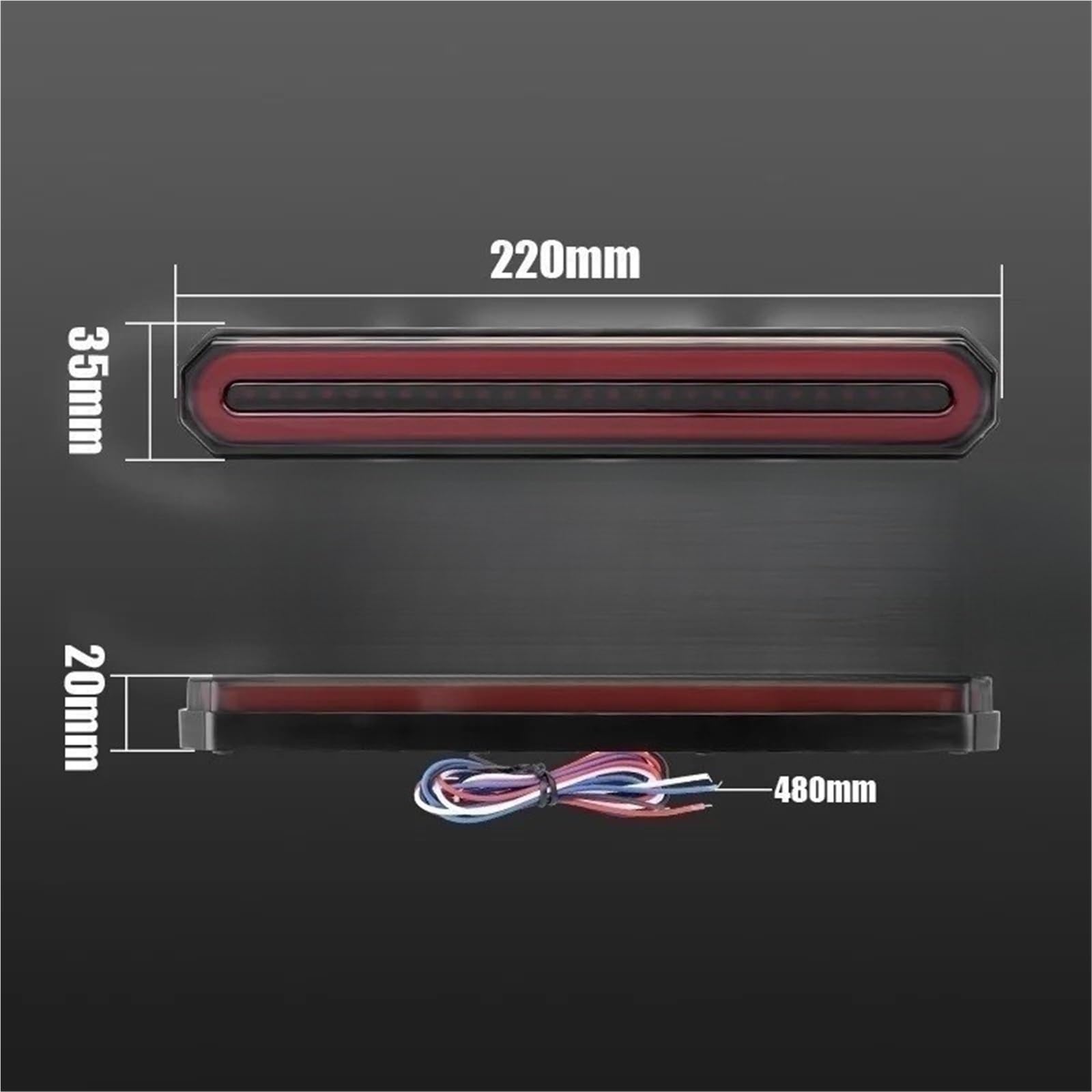 Feux Arrière Freinage Moto Feu Arrière De Frein LED pour Motos 3 en 1 Clignotant Feux Séquentiels DRL Indicateur Moto