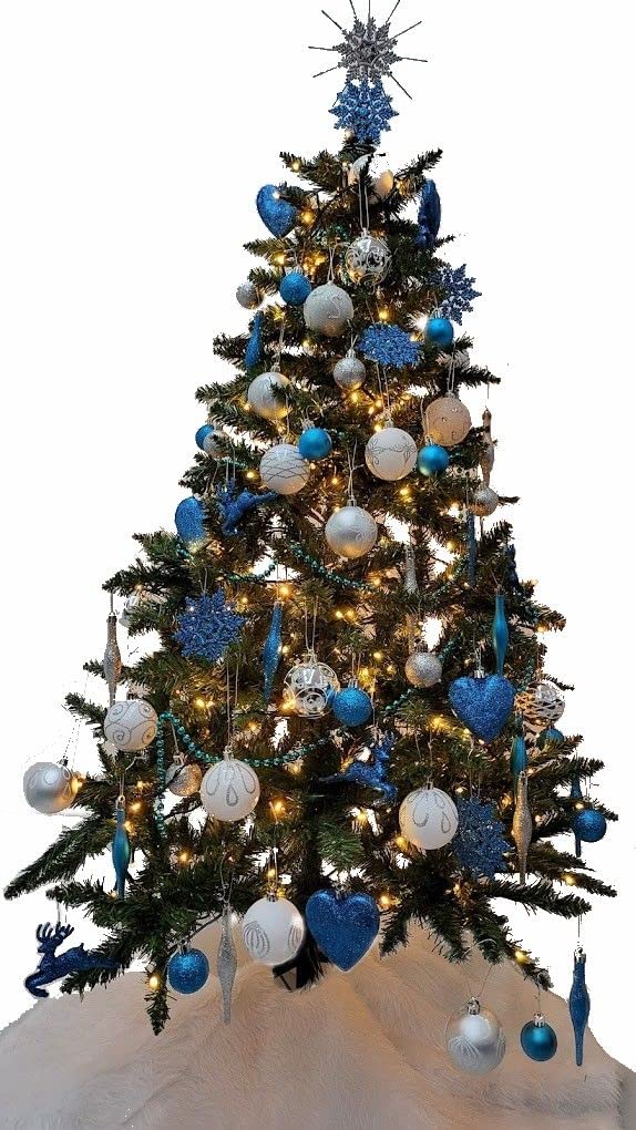 Simply Products 10 Droplet Baubles - Great Christmas Tree Decoration, Matte & Glitter Icicle Baubles (Turquoise Glitter & Matte) - Image 3