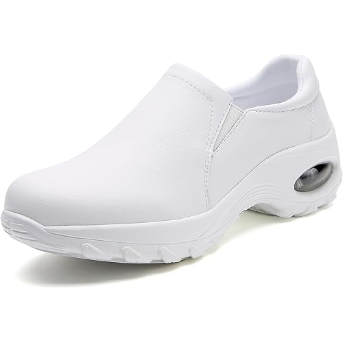 Women's Nursing Shoes Slip On Lightweight Slip Resistant Comfort Non Slip Waterproof Food Service Work Shoes