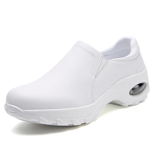 Women'S Nursing Shoes Slip On Lightweight Slip Resistant Comfort Non Slip Waterproof Food Service Work Shoes