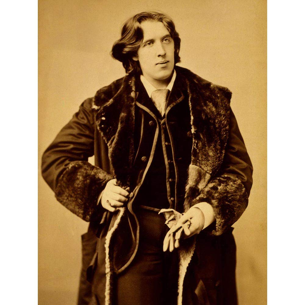 Wee Blue Coo Vintage Portrait Oscar Wilde Celebrity Poet Playwright Irish Art Print Poster Wall Decor 12X16 Inch