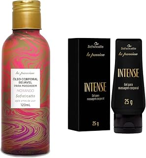 Kit Oleo Massagem Beijavel Morango e Lubrificante Anestesico