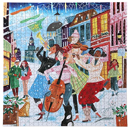 Image of eeBoo - Music in Adult 1000 pieces to travel the Enchanted City of Montreal-Puzzle in recycled cardboard-Dimensions: 58.5 x 58.5 cm, PZTMTL