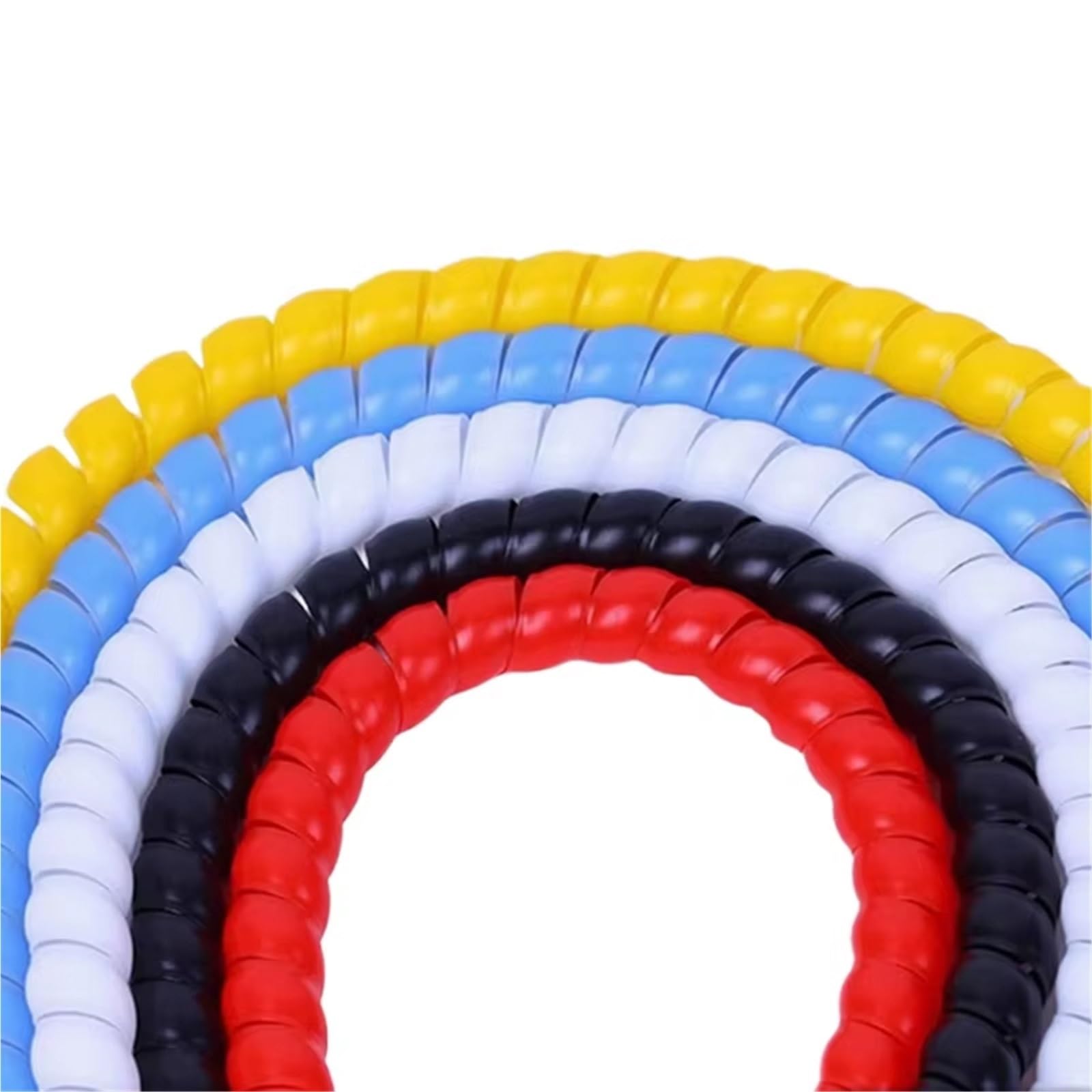 Avvolgicavo a spirale flessibile Tubo di avvolgimento da 1 m 8/10/14/16/20/25 mm Organizzatore cavi Manicotto protezione del cavo Protezione a spirale(White,32mm,10M)