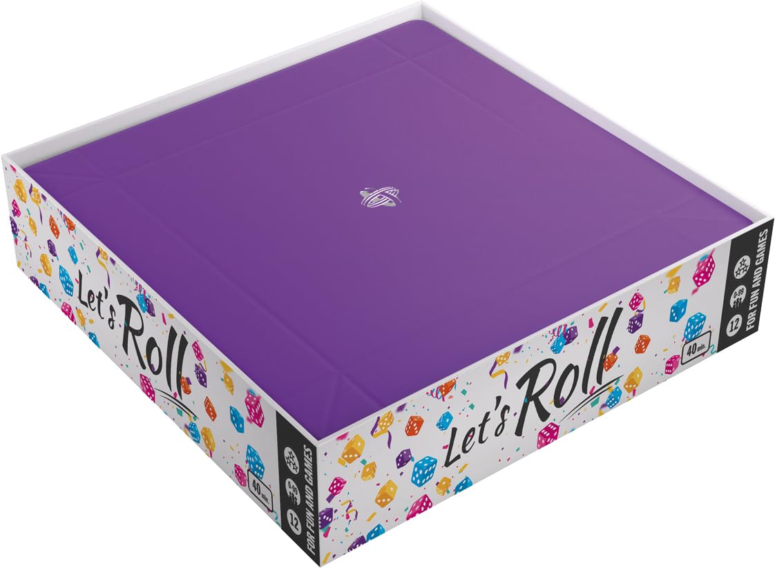 Magnetic Dice Tray Square Black/Purple