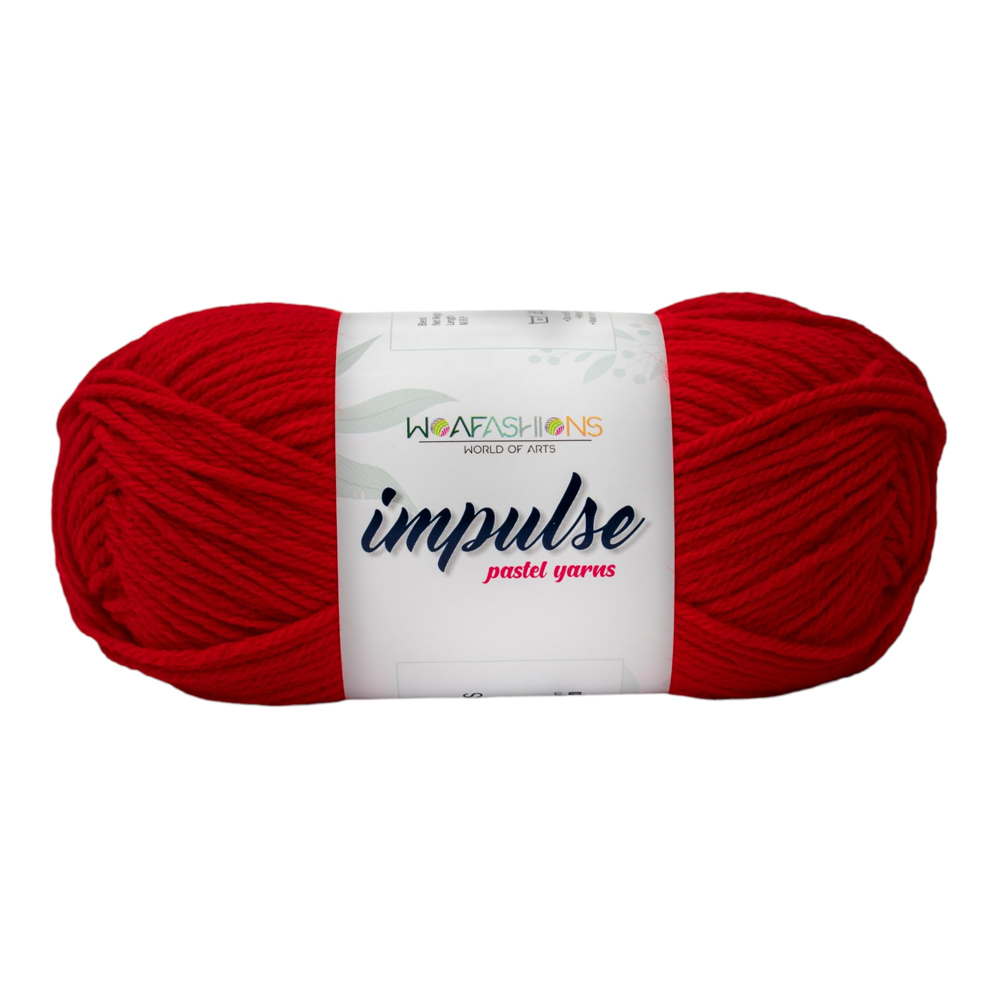WOAFashions Impulse Hand Knitting & Crochet Yarn (Red) (100gms - Pack of 1)-image-45