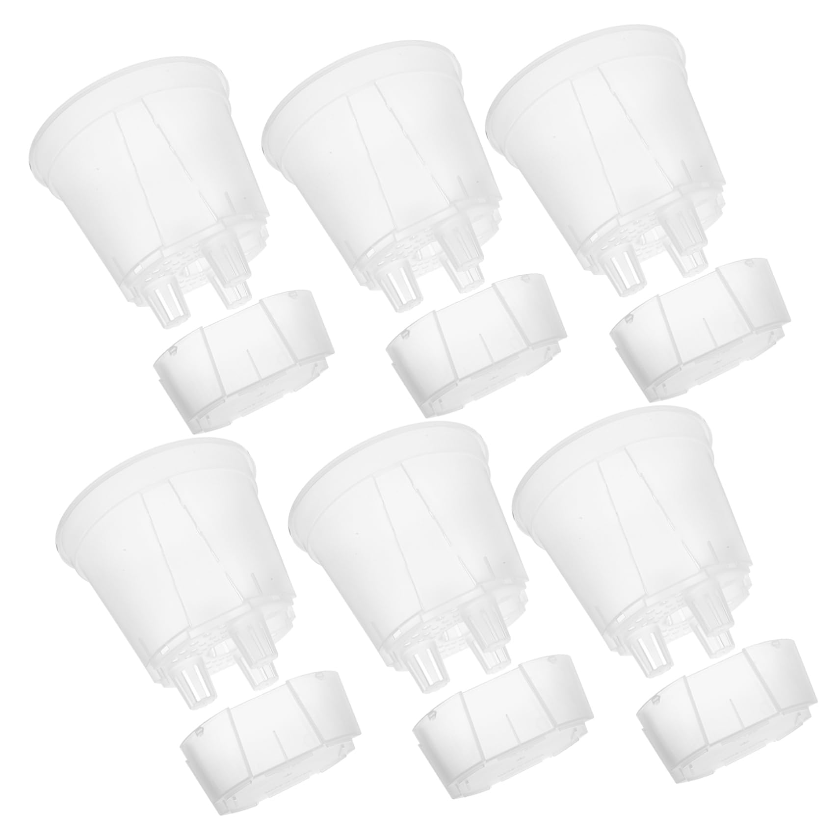 Pot Transparent Auto-drainant pour Plantes D'intérieur Jardinière en Plastique avec Trous pour Orchidées Et Fleurs Pots De Pépinière pour Arrosage De Jardin