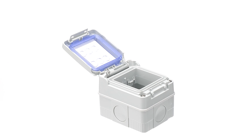 Contenitore Apparecchi GEWISS GW27042DY - 2 Posti, Grigio RAL 7035, IP55 | Per Installazioni Elettriche - Foto 5