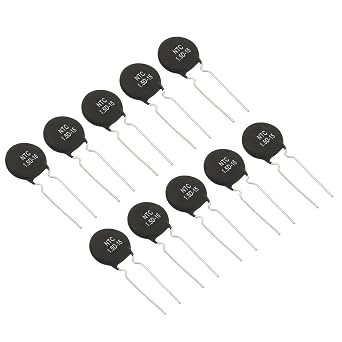 PATIKIL NTC Thermistors Resistors, 10Pcs 1.5 Ohm NTC 1.5 D-15 High Sensitivity Current Limiter Temperature Sensor for Measuring Temperature Black