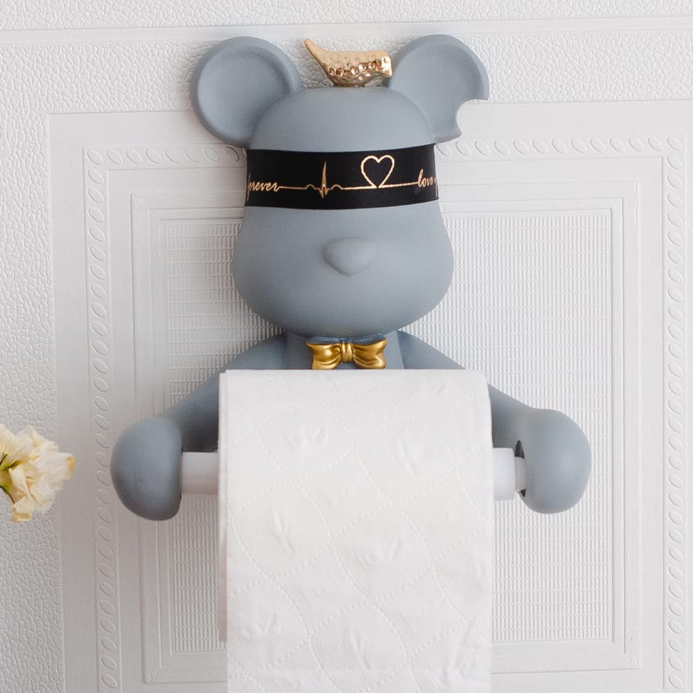 Bear Holding Toilet Paper Holder Toilet Tissue Holder Rack Wall Mounted Toilet Paper Holders