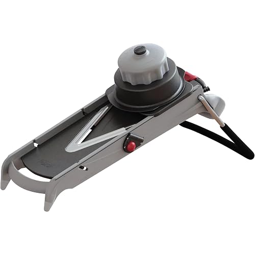 de Buyer LA MANDOLINE VIPER - Stainless Steel Dicing Tool - Ideal for Cutting Fruits & Vegetables in Varying Thickness & Style - Includes Two Julienne Blades - Made in France