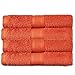 Produktbild Naturemark 4er Frottee Set Handtücher 100% Baumwolle einfarbig oder als Farbset auswählbar in 500q/qm Qualität 50x100cm (Terracotta)