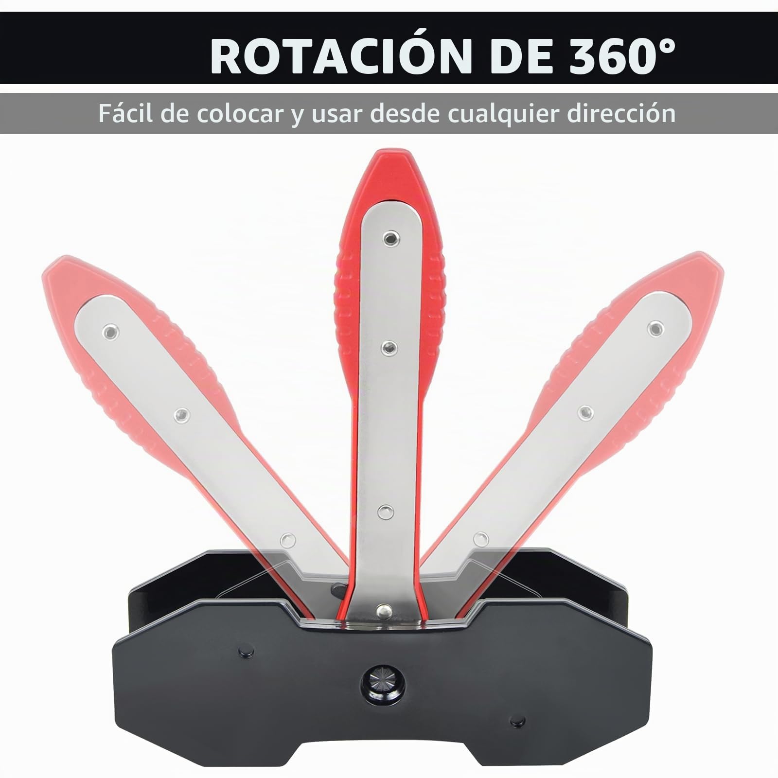 Prensa Pinza Freno Trinquete,360 ​​°Prensa De Pinza De Freno, Esparcidor PistóN Freno Trinquete,Herramienta Pinza Freno Trinquete,Llave para Compresor De PistóN De Freno (Rojo)