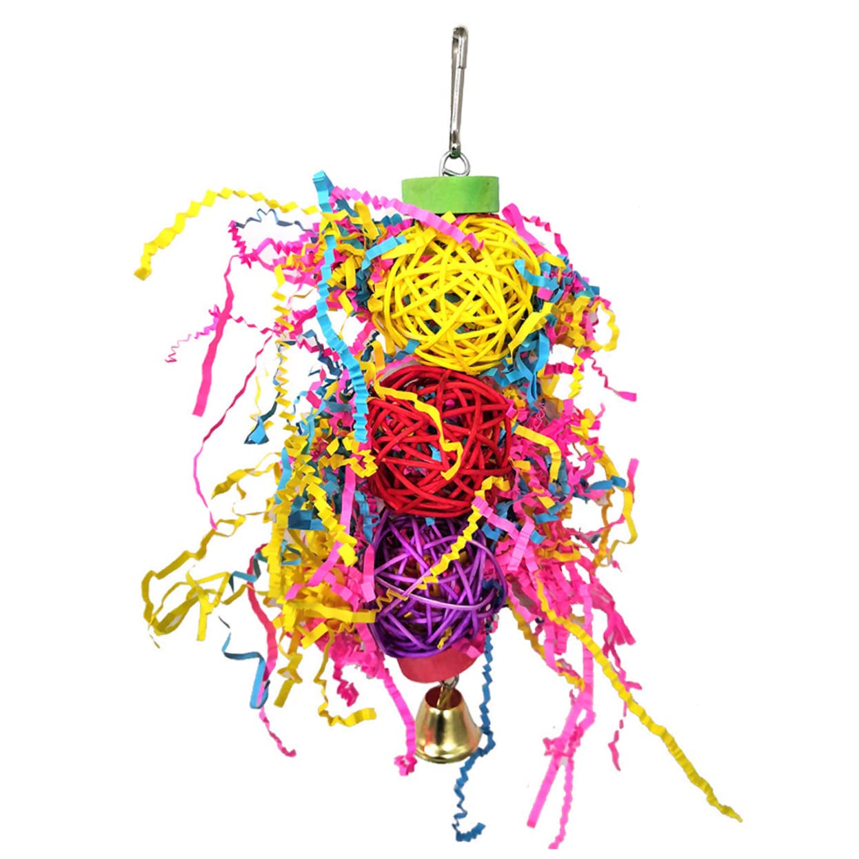 Yardwe Lot de 2 Jouets Suspendus pour Oiseaux Balançoire pour Perroquet Jouet à Mâcher pour Calopsittes Et Petits Oiseaux 4 Pièces