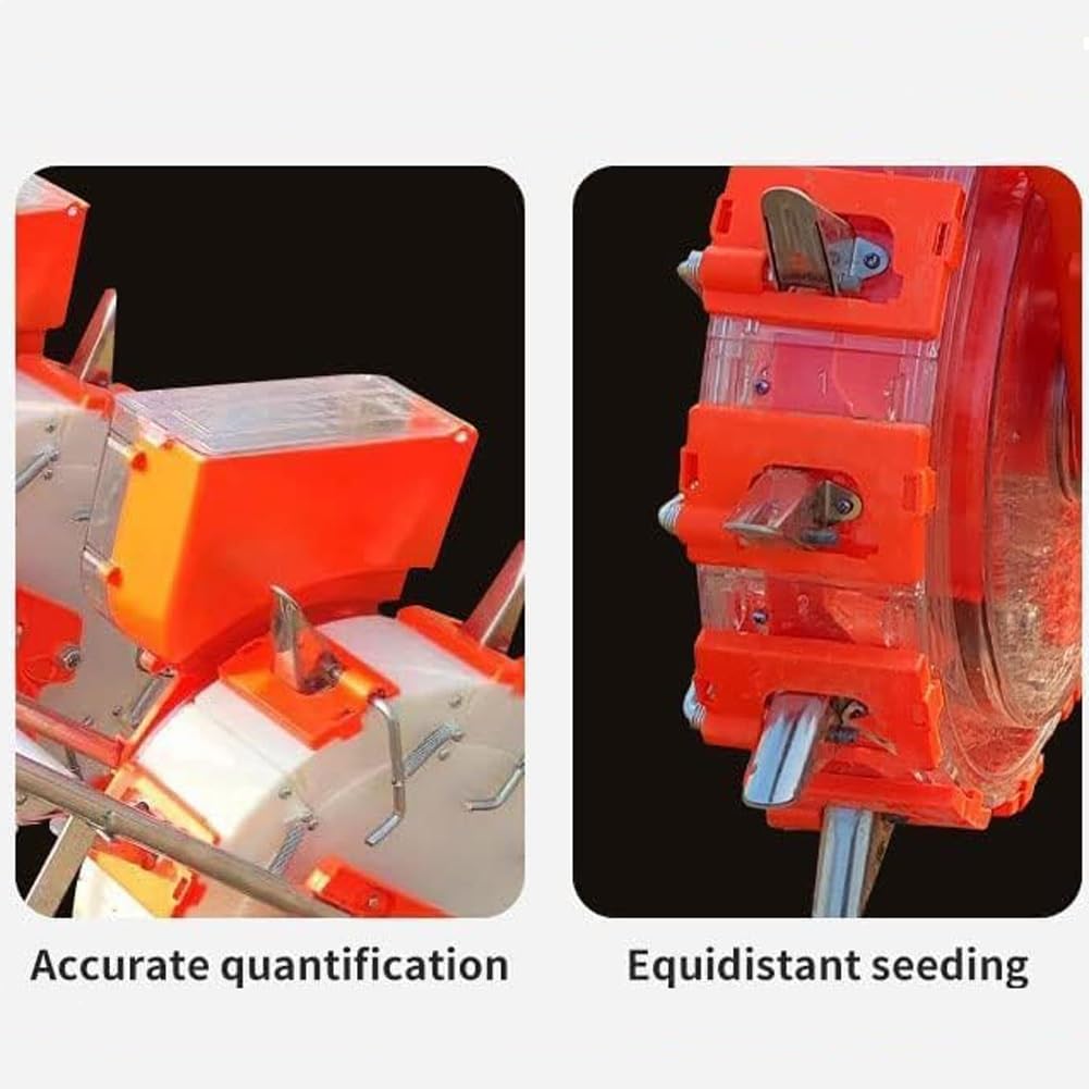 Garden Seeder - Manueller Präzisionssaatpflanzer, zweireihiger Streuer für Gemüsesamen, einstellbare Tiefe für effizientes Pflanzen