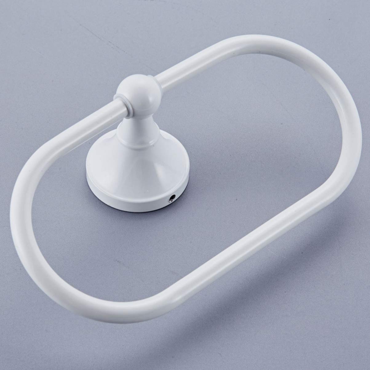 IMIKEYA Wand-Montiert Handtuch Ring Edelstahl Handtuch Haken Moderne Hand Halter für Bad Küche Weiß