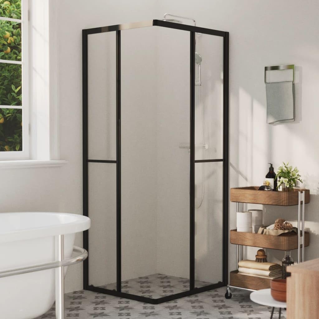 Shower Cabin Enclosure 31.5" x 27.6" x 70.9", Framed Glass Shower Stall with Aluminum Profile, Modern Bathroom Space Saving Door for Home Improvement