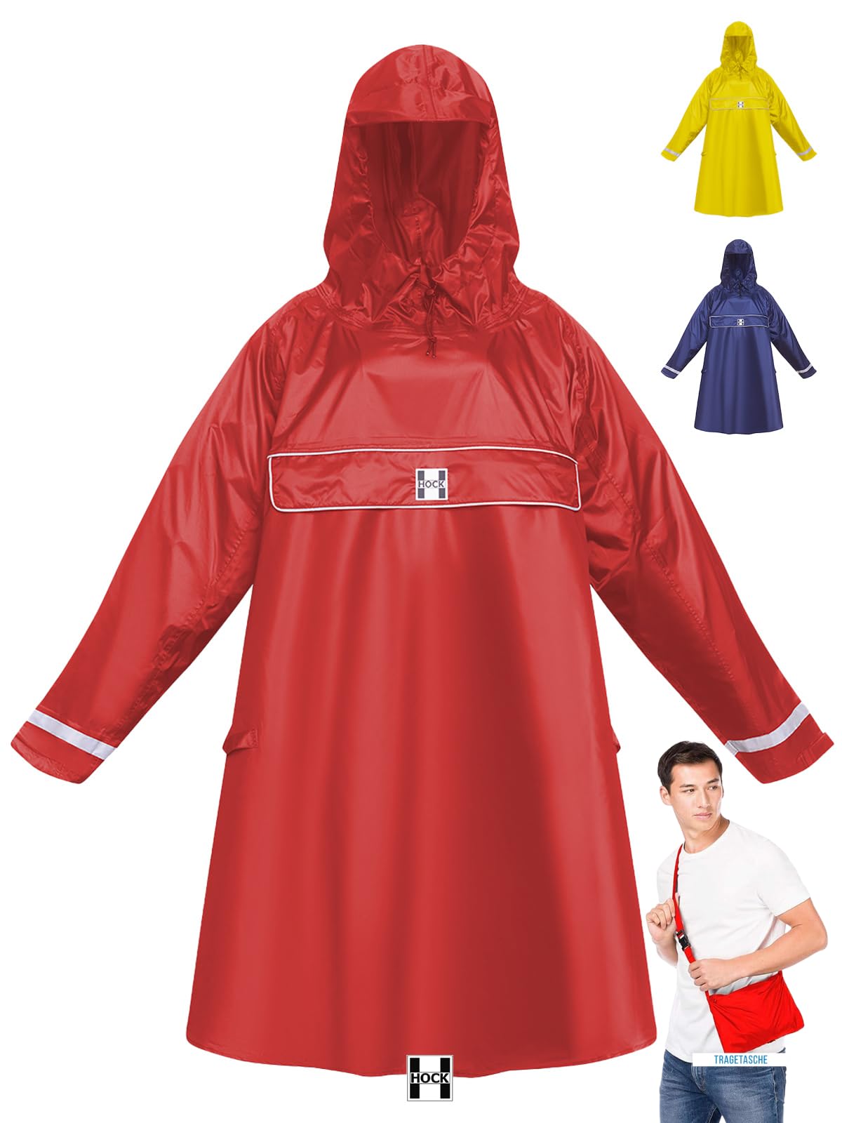 HOCK E-bike Poncho Poncho con mangas Unisex adulto