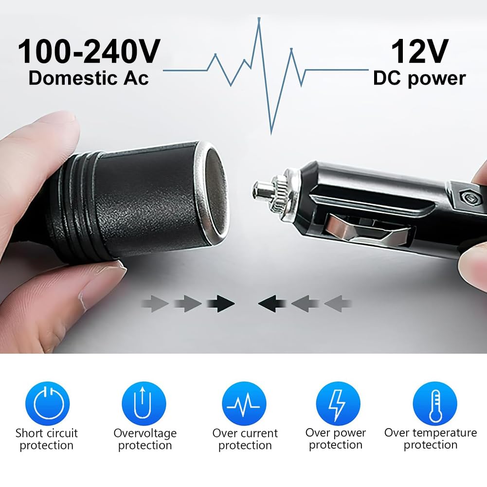 Adapter samochodowy, zasilacz sieciowy, gniazdo zapalniczki samochodowej, 12 V/2 A
