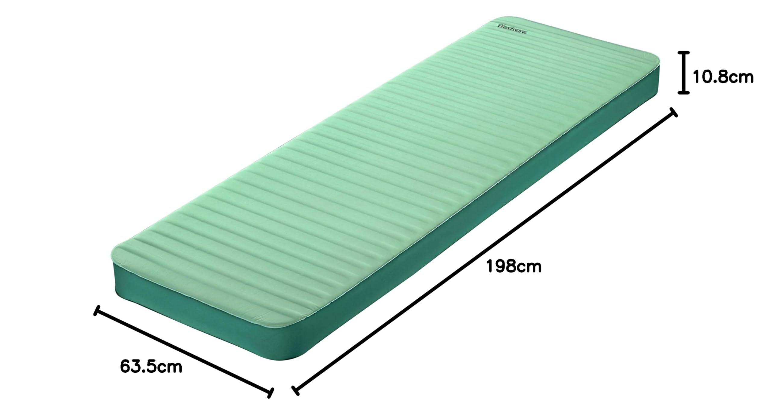 Bestway ComforTrek Luxe samopompująca duża, prostokątna podkładka do spania 78 cali x 25 cali x 4,3 cala