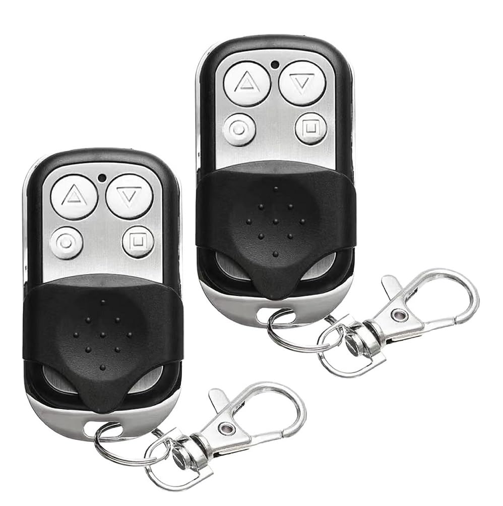 Twins Kit2 Universal Wireless 4-Buttons Cloning Copy Remote Alarms Control Replacement Electric Gate Frequency 433.92MHz for Car Garage Door Rolling Doors Gate Skylight Lock JS (Arrow)