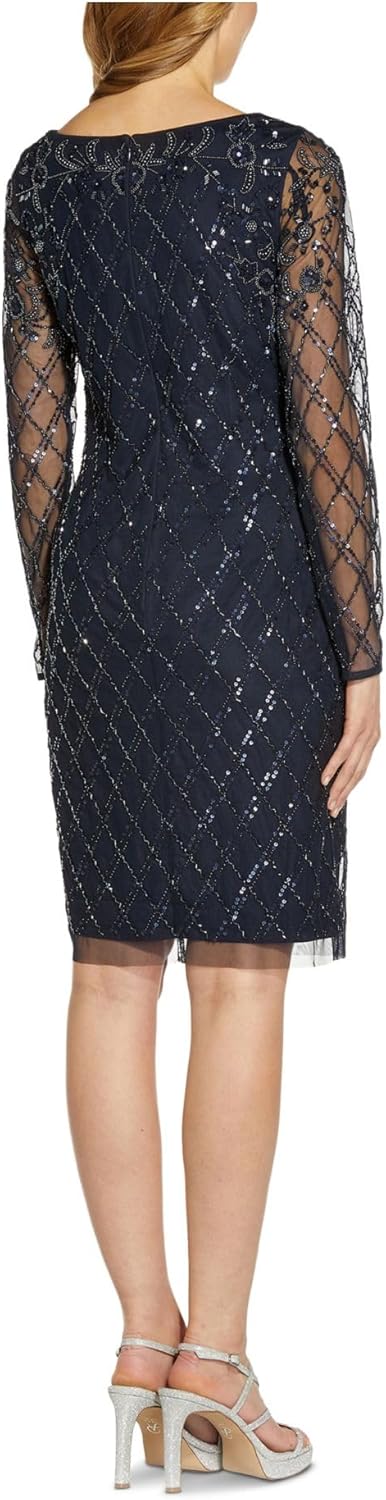Adrianna Papell Women's Beaded Short Dress