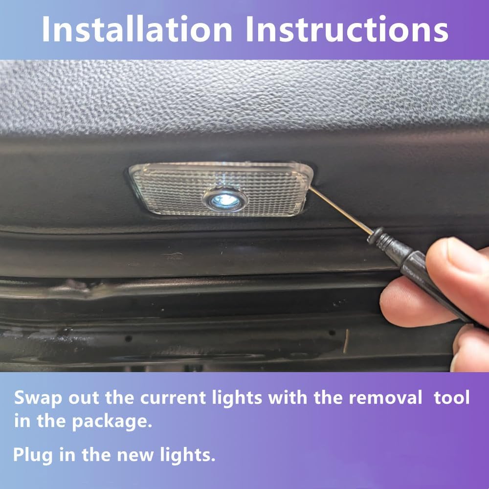 No Fade Car Door Lights Logo, Led Puddle Lights Car Accessories Compatible with Forester Outback Ascent Legacy XV-2PCS