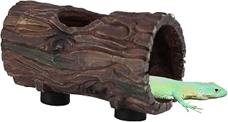 Creepet Magnetic Resin Tree Trunk Hideout for Crested Geckos & Lizards - Strong Magnet Climbing Gecko Toy Terrarium Decor