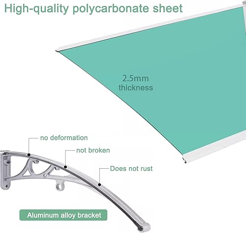 Miniatura 3 de Green Window Awning UV Rain Snow Sunlight Protection Front Door Canopy,Outdoor Front Door Patio Sun Shetter,Back Porch Garden Awning,Roofing Rain
